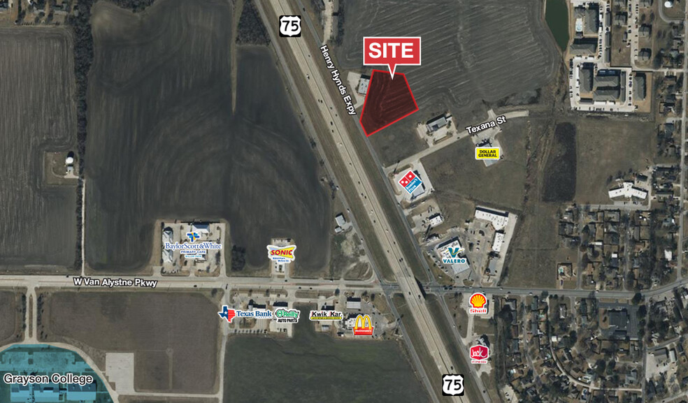 NEC US Highway 75 & Texana St, Van Alstyne, TX for rent - Aerial - Image 1 of 7