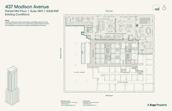 437 Madison Ave, New York, NY for rent Floor Plan- Image 1 of 2