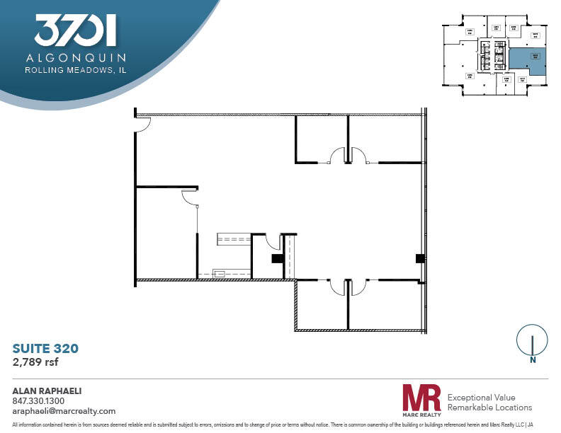 3701 Algonquin Rd, Rolling Meadows, IL for rent Floor Plan- Image 1 of 2