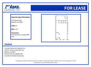 3114 Severn Ave, Metairie, LA for rent Floor Plan- Image 1 of 1