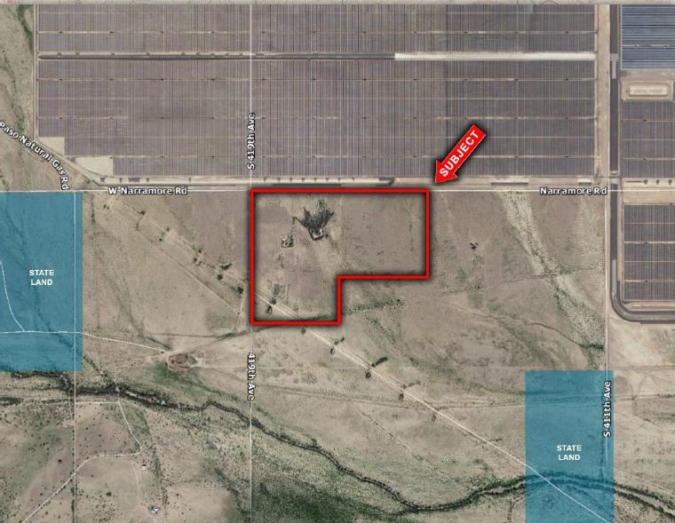 SEC Narramore Rd & 419th Ave, Buckeye, AZ for sale Aerial- Image 1 of 4