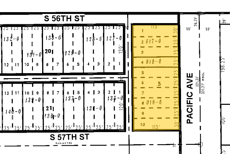 5602 Pacific Ave, Tacoma, WA for rent - Plat Map - Image 2 of 3