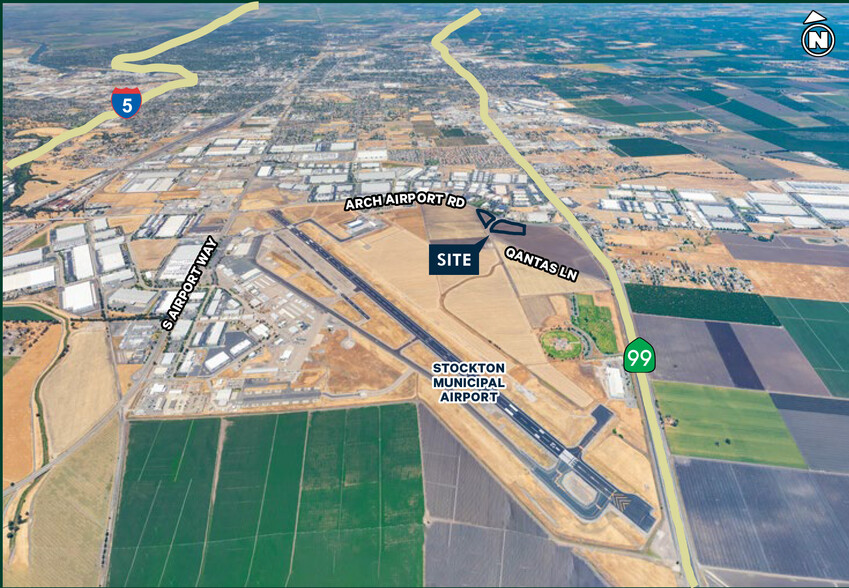 Arch Airport, Stockton, CA for rent - Aerial - Image 1 of 5