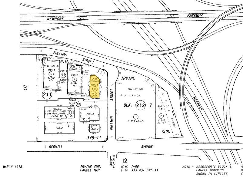 3185-3189 Pullman St, Costa Mesa, CA for rent - Plat Map - Image 3 of 4