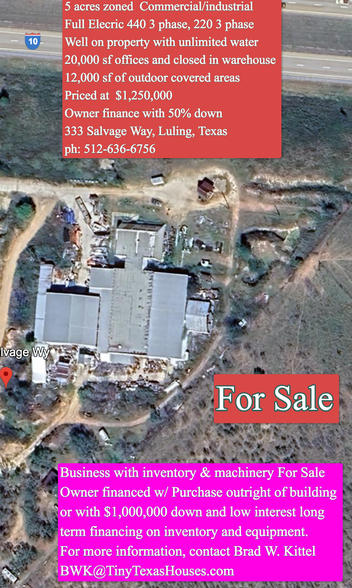 333 Salvage Way, Luling, TX for sale - Aerial - Image 1 of 10