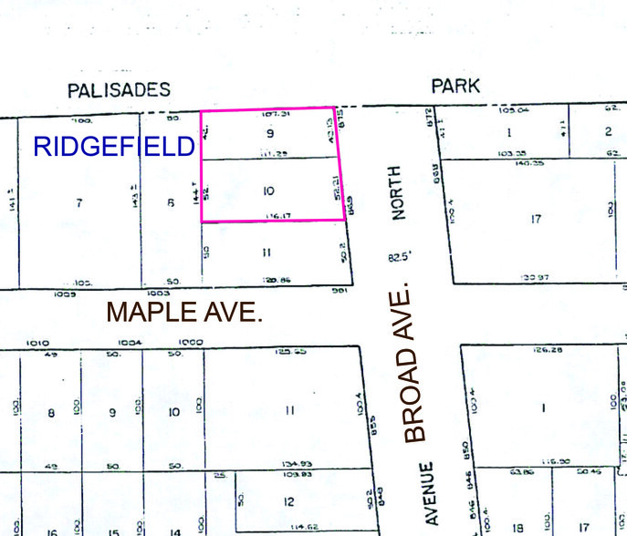 875 Broad Ave, Ridgefield, NJ for sale - Plat Map - Image 1 of 1