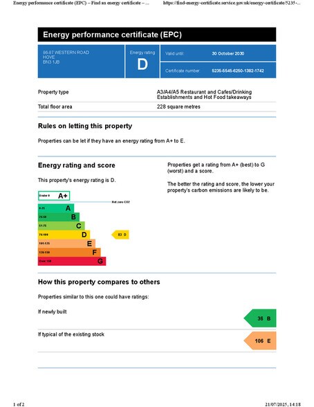 86-87 Western Rd, Hove to rent - Building Photo - Image 1 of 1