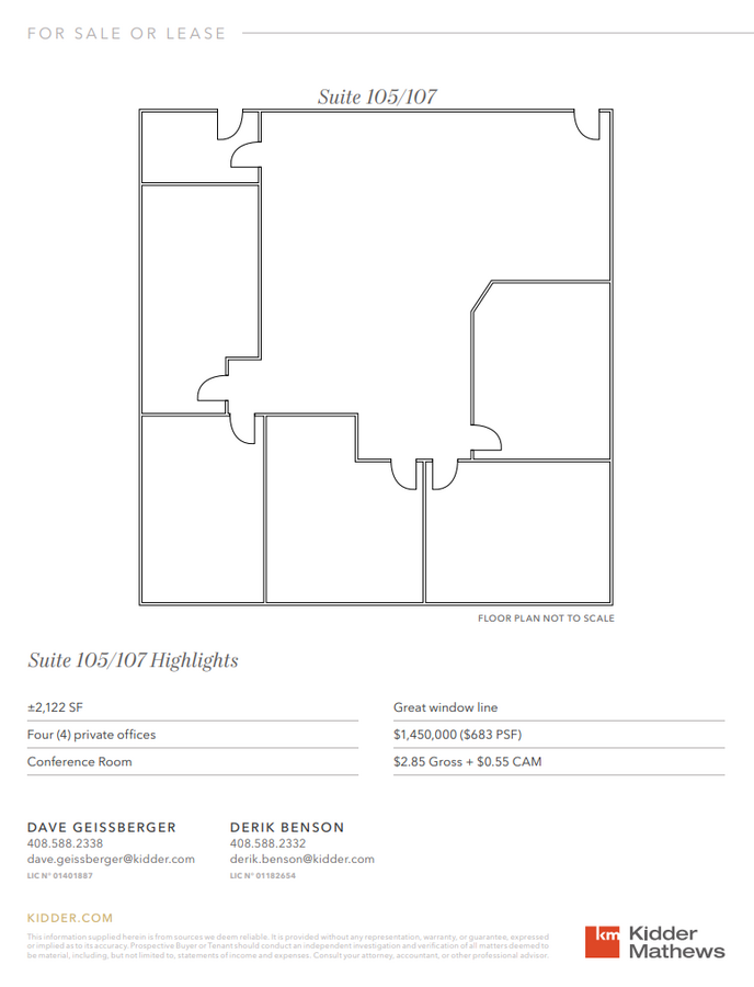 12280 Saratoga-Sunnyvale Rd, Saratoga, CA 95070 - Unit 105-107 -  - Floor Plan - Image 1 of 1