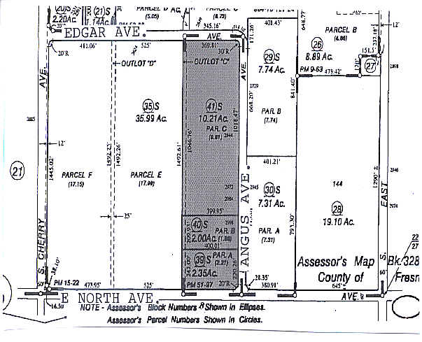 2904 S Angus Ave, Fresno, CA for sale - Plat Map - Image 1 of 1