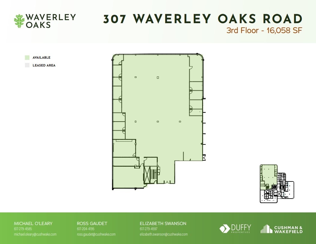 307 Waverley Oaks Rd, Waltham, MA to rent Floor Plan- Image 1 of 5