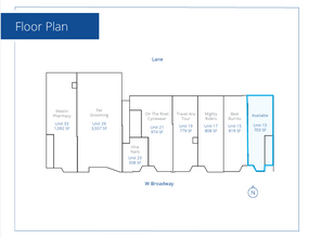 13 Broadway W, Vancouver, BC for rent Floor Plan- Image 2 of 2