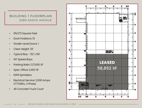 2080 Sanyo Ave, San Diego, CA for rent Floor Plan- Image 2 of 2