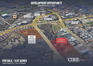 Woodward St & Vineyard Rd, San Marcos, CA - aerial  map view