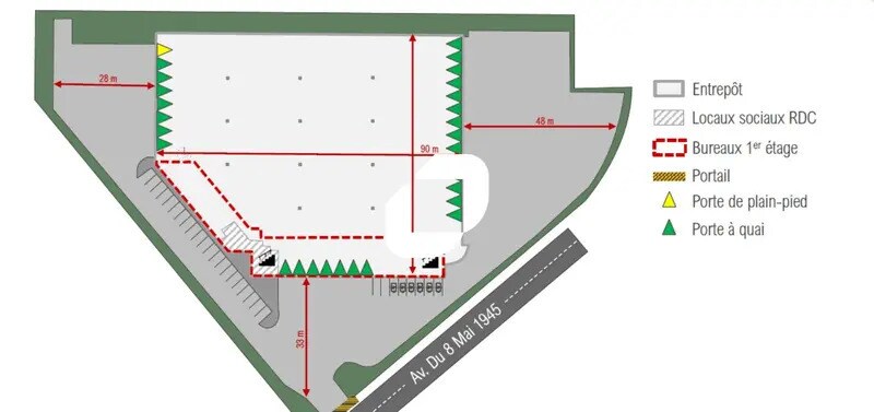 Industrial in Villeneuve-la-Garenne to rent - Site Plan - Image 2 of 2