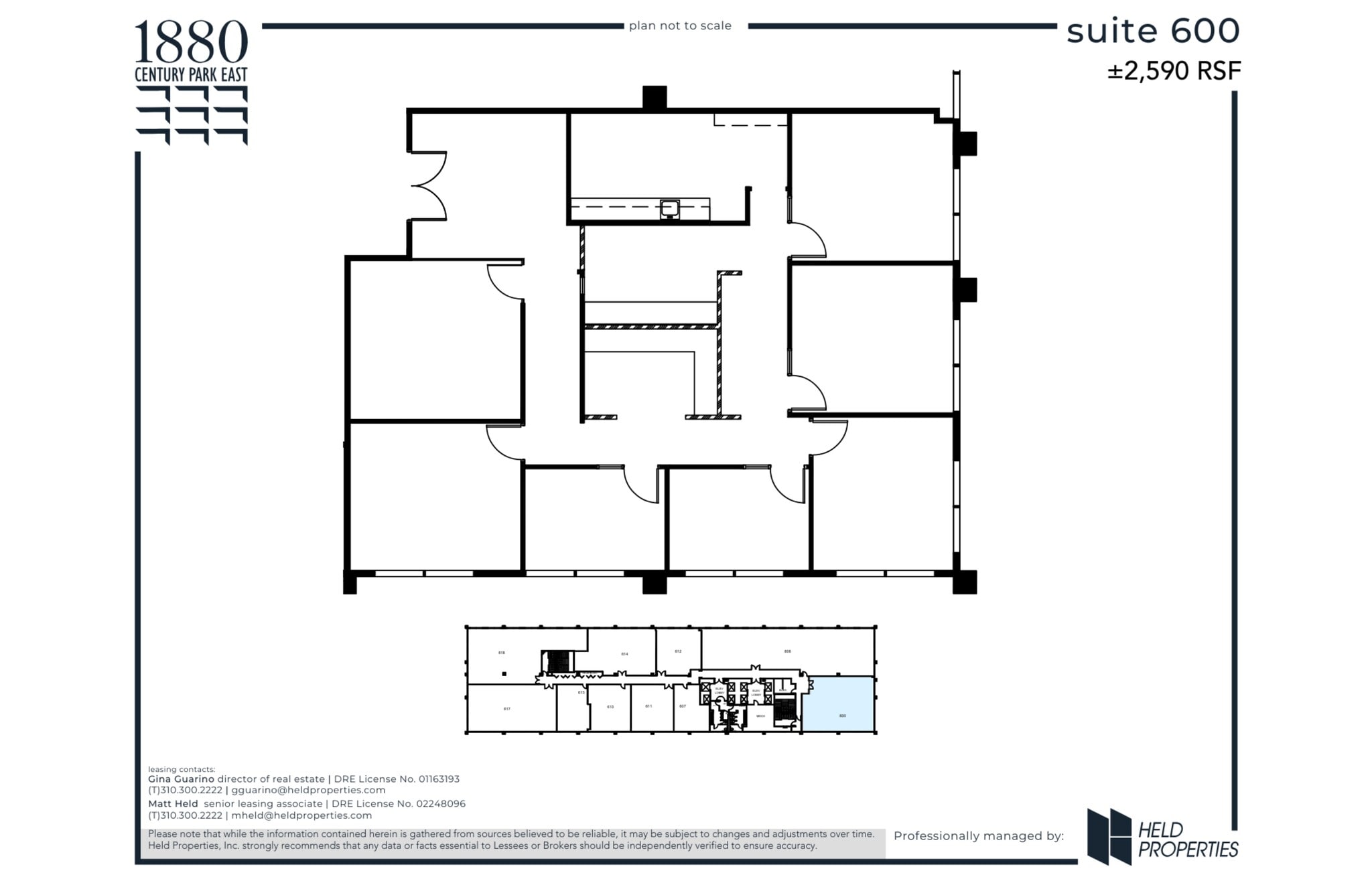 1880 Century Park E, Los Angeles, CA to rent Site Plan- Image 1 of 2