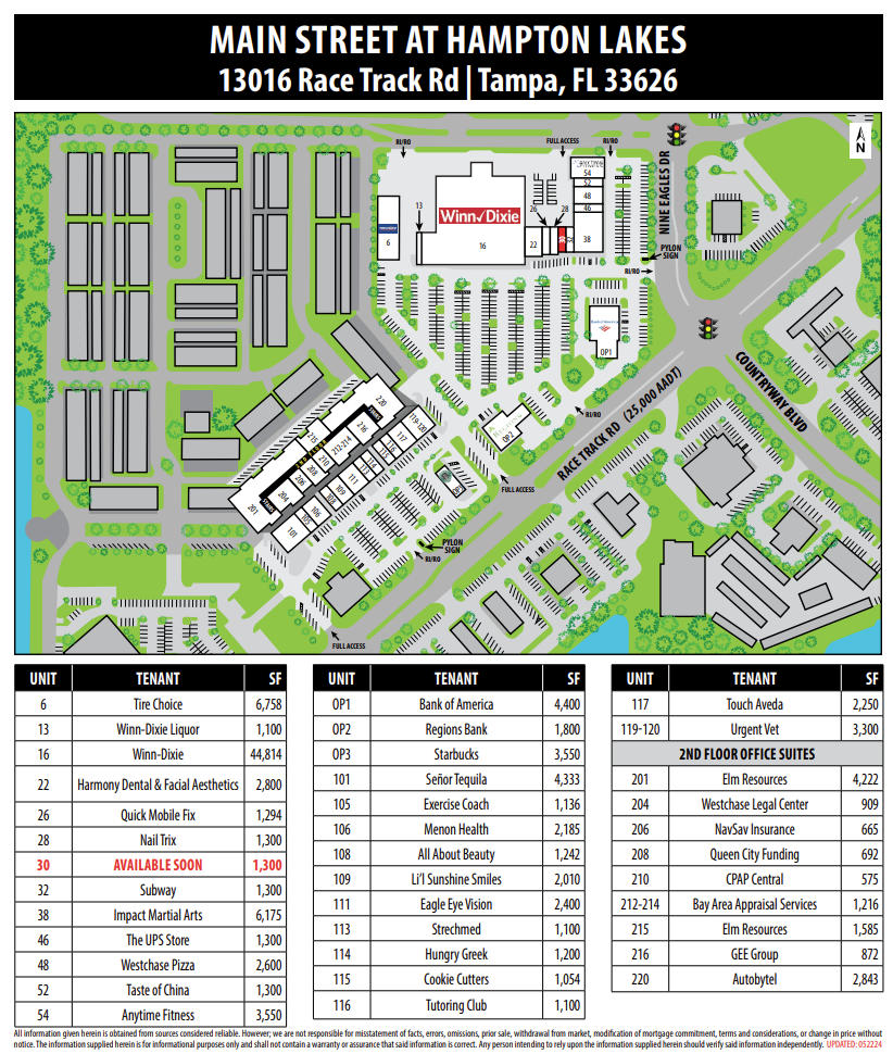 13016-13038 Race Track Rd, Tampa, FL for rent Site Plan- Image 1 of 1