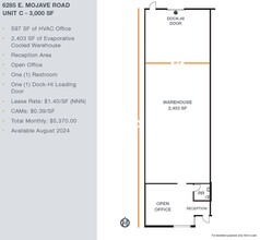 6285 S Mojave Rd, Las Vegas, NV for rent Floor Plan- Image 1 of 1