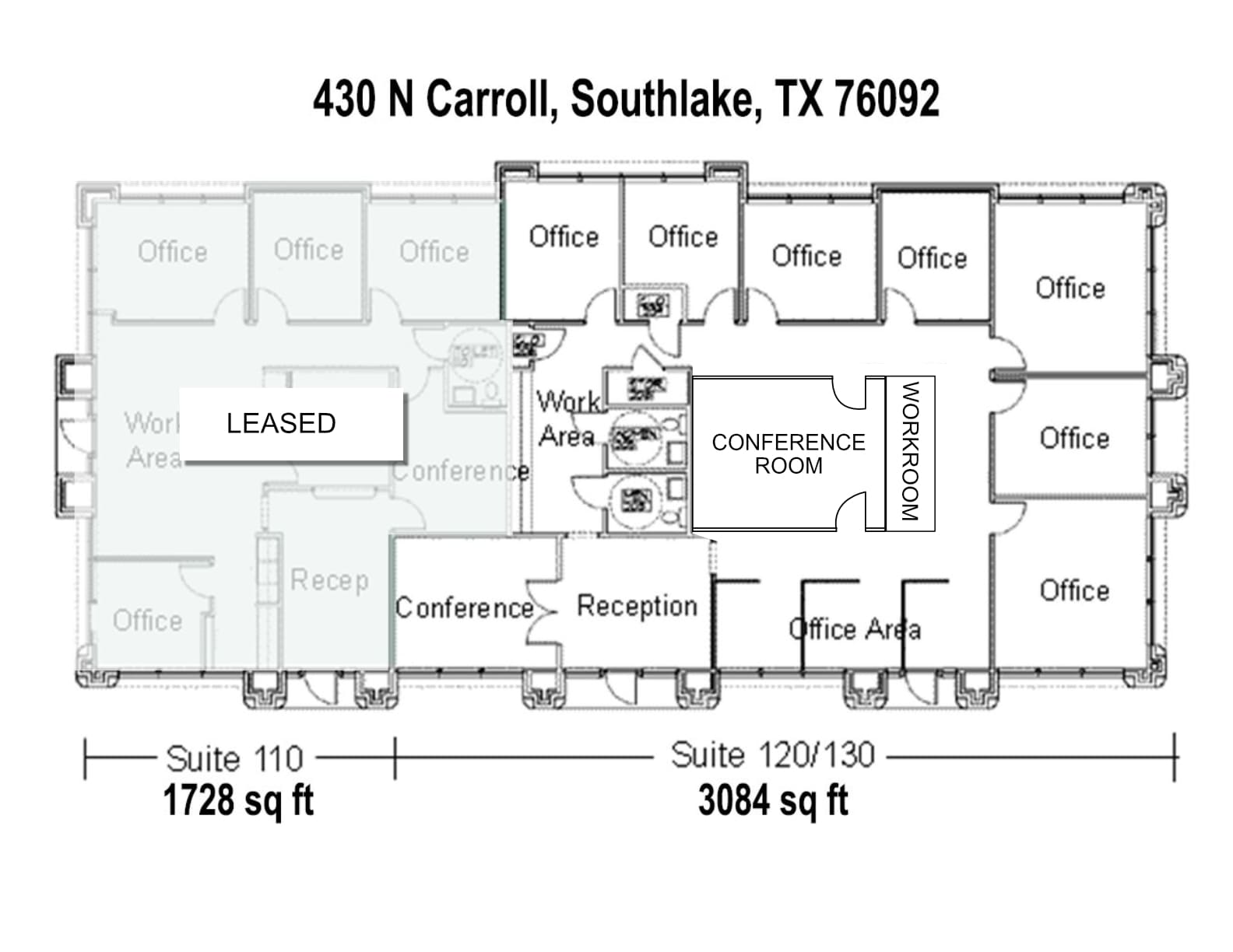 410-430 N Carroll Ave, Southlake, TX to rent Floor Plan- Image 1 of 1