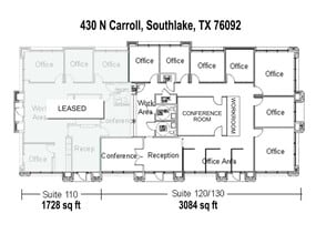 410-430 N Carroll Ave, Southlake, TX to rent Floor Plan- Image 1 of 1