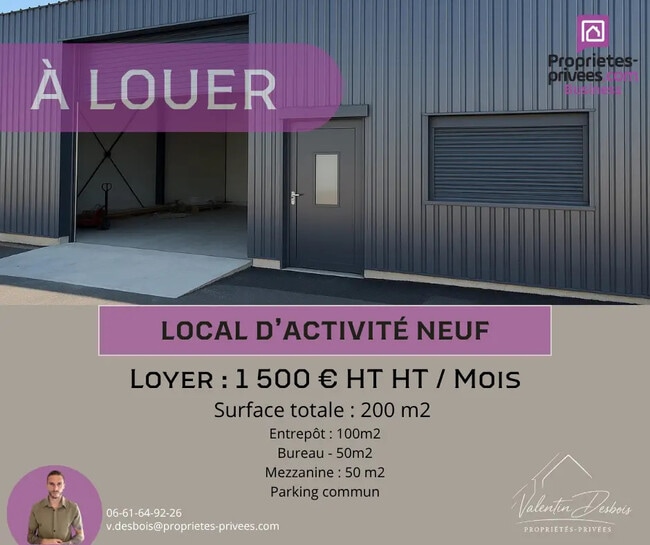 Location Local d'activités 150 m²