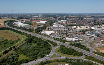 Mountain Park, Whistler Drive, Castleford, WYK - AERIAL  map view