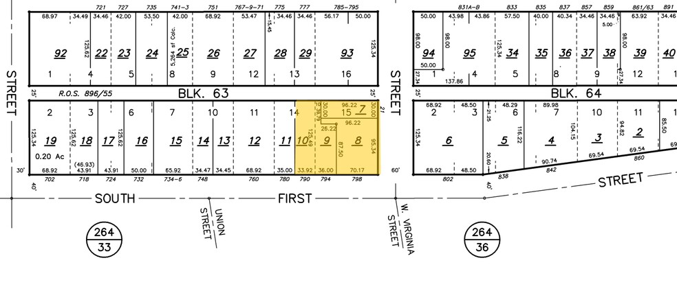 790-798 S 1st St, San Jose, CA for sale - Plat Map - Image 2 of 2