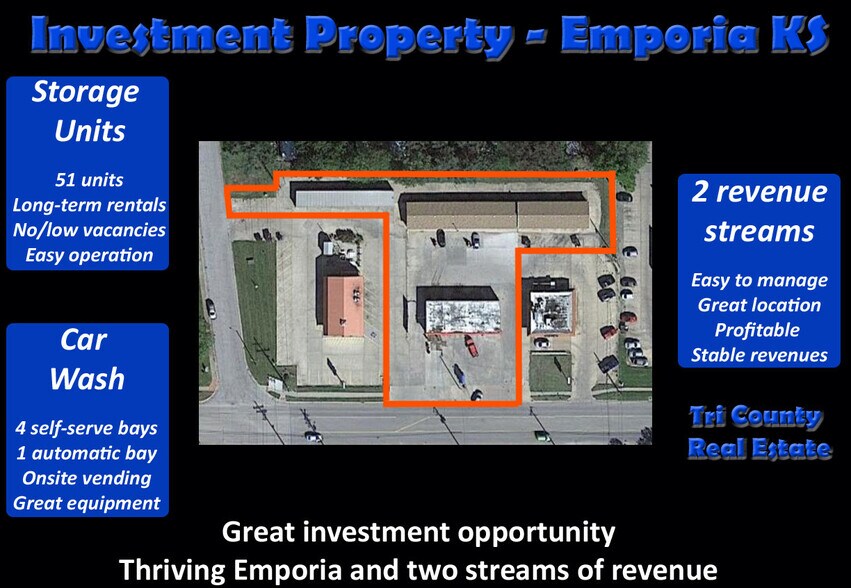 Investment Car wash and storage units Emporia, KS for Sale UK