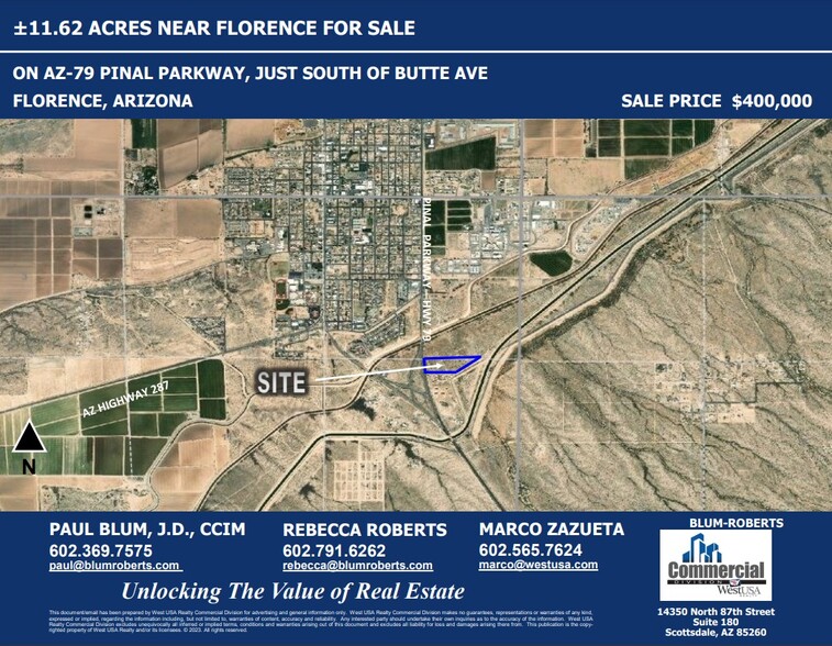 On AZ-79 Pinal Parkway, Florence, AZ for sale - Building Photo - Image 1 of 1