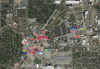 8001 Main St, Houston, TX - aerial  map view