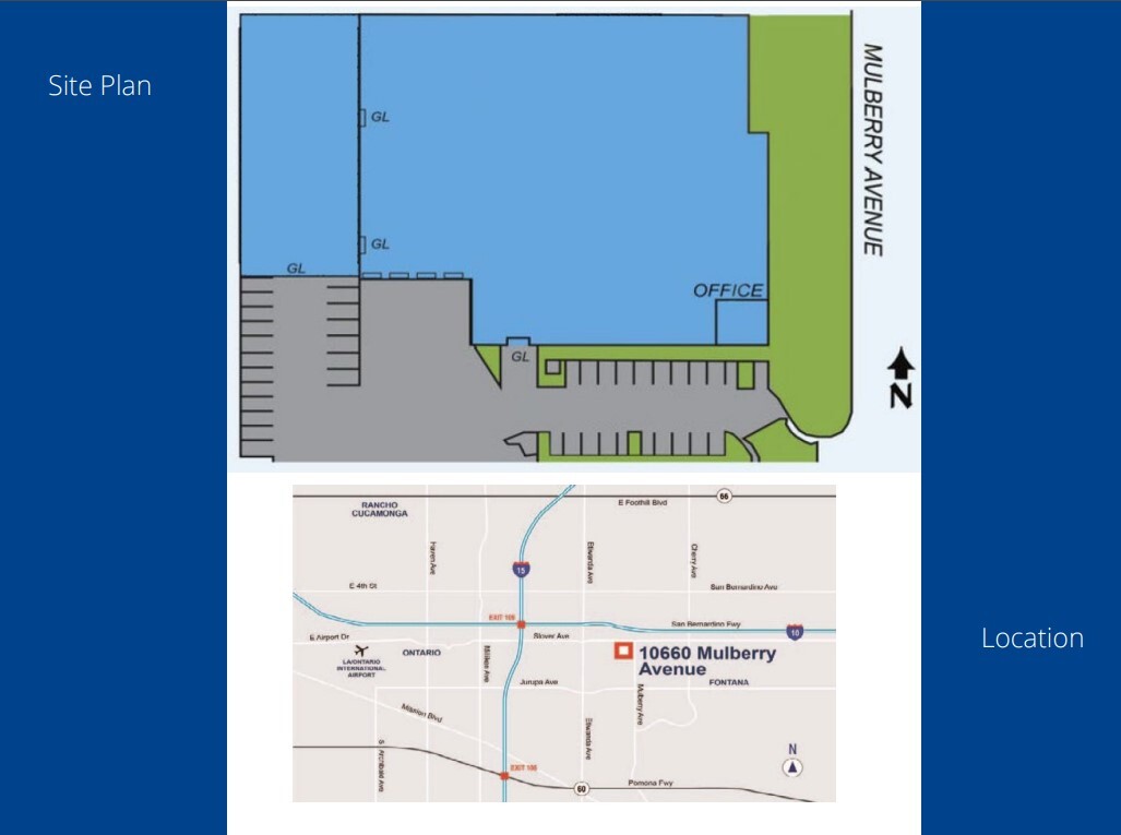 10660 Mulberry Ave, Fontana, CA for rent Site Plan- Image 1 of 1