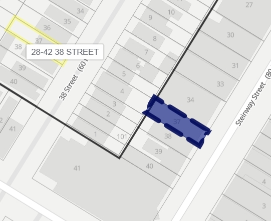 28-42-28-44 Steinway St, Long Island City, NY for rent - Plat Map - Image 3 of 3