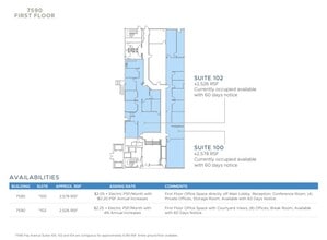 7590 Fay Ave, La Jolla, CA for rent Floor Plan- Image 1 of 1