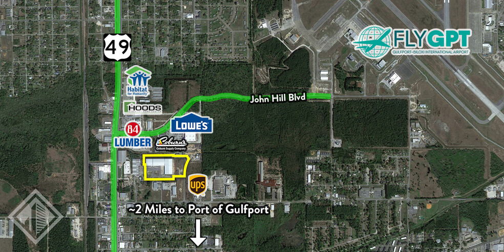 3450 Giles Rd, Gulfport, MS for rent - Aerial - Image 2 of 4