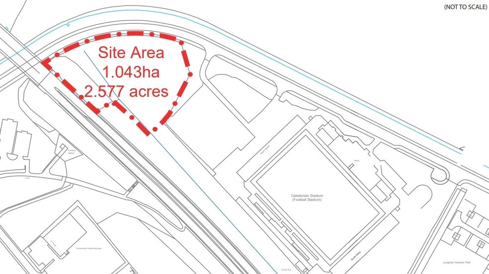 Stadium Rd, Inverness to rent - Site Plan - Image 2 of 2