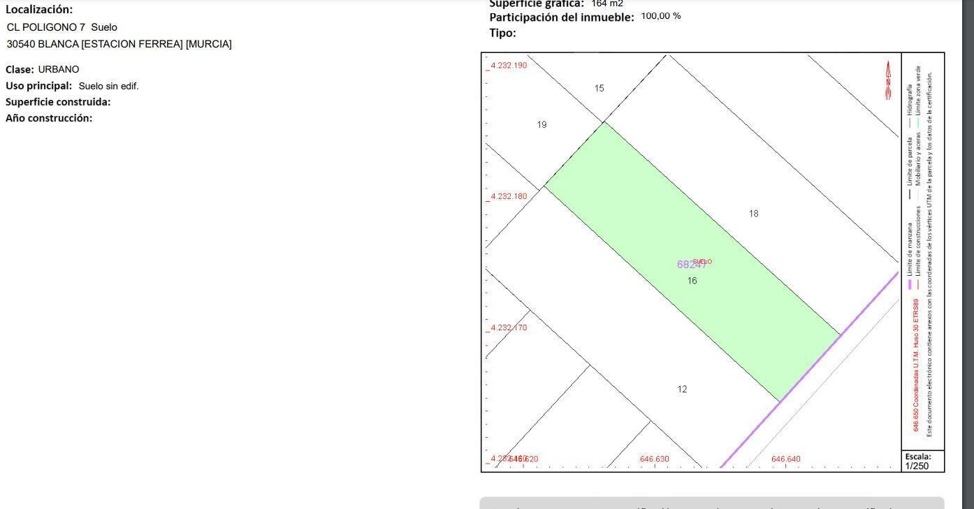 Land in Blanca, Murcia for sale Site Plan- Image 1 of 3