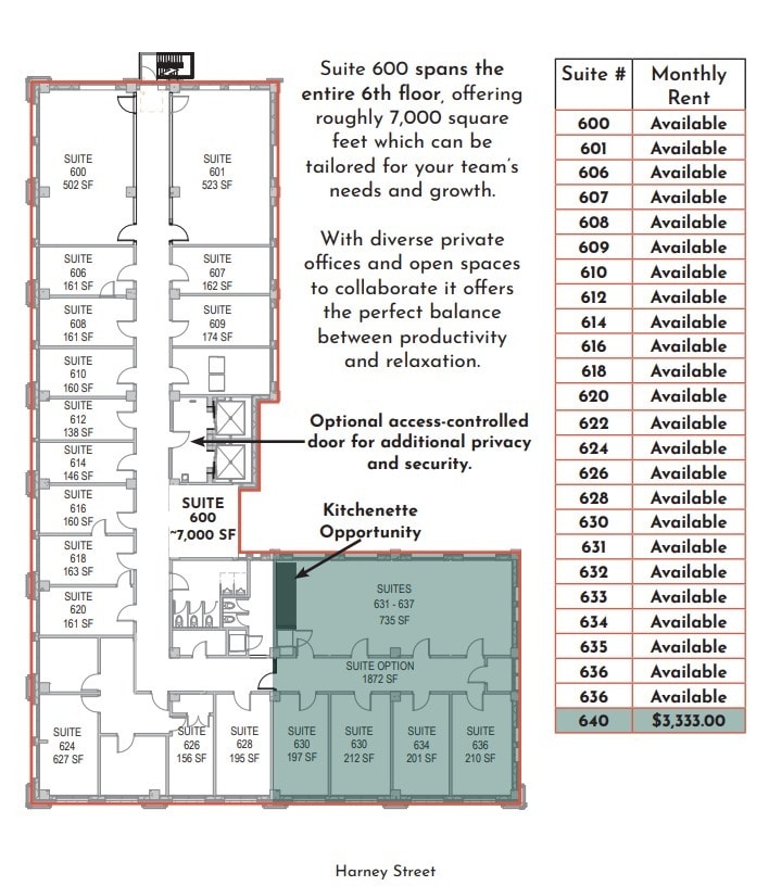 319 S 17th St, Omaha, NE to rent Floor Plan- Image 1 of 1