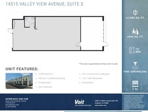 14525 Valley View Ave, Santa Fe Springs, CA to rent Floor Plan- Image 1 of 1