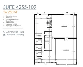 4215 E McDowell Rd, Mesa, AZ for rent Floor Plan- Image 1 of 1