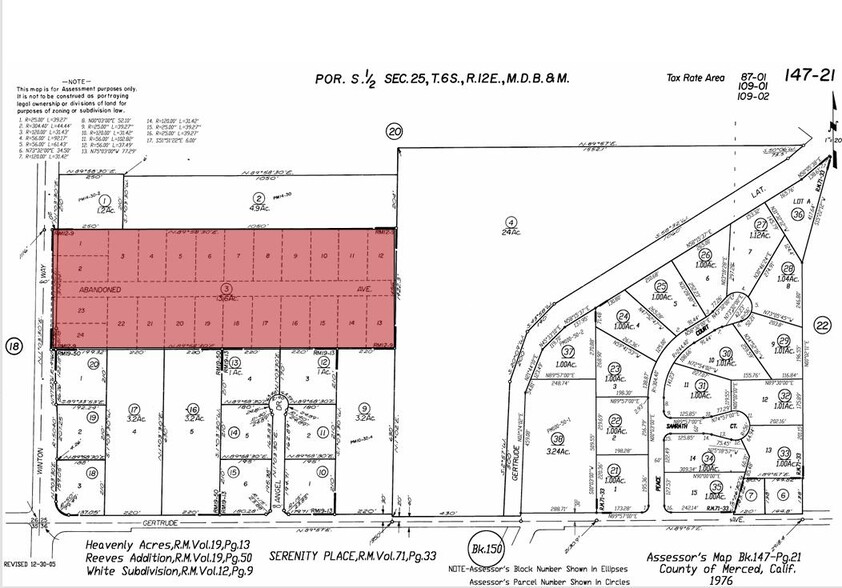 0 Winton Way, Winton, CA for sale - Plat Map - Image 2 of 3