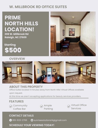 More details for 200-208 W Millbrook Rd, Raleigh, NC - Coworking for Rent