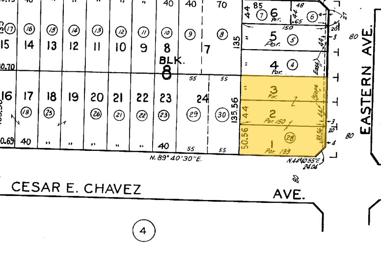 4253 E Cesar E Chavez Ave, Los Angeles, CA for sale Plat Map- Image 1 of 1