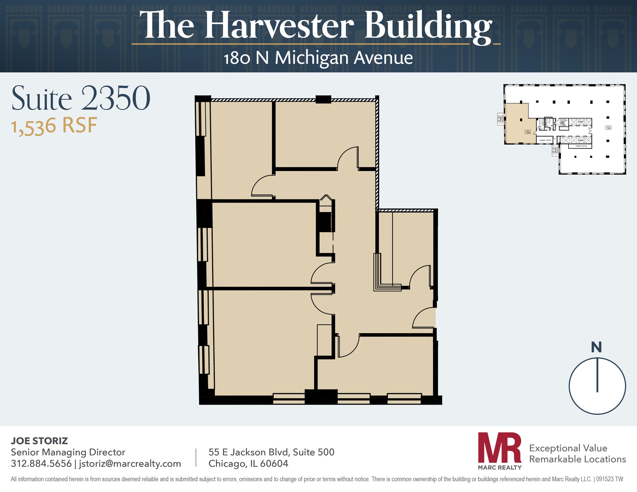 180 N Michigan Ave, Chicago, IL to rent Floor Plan- Image 1 of 7