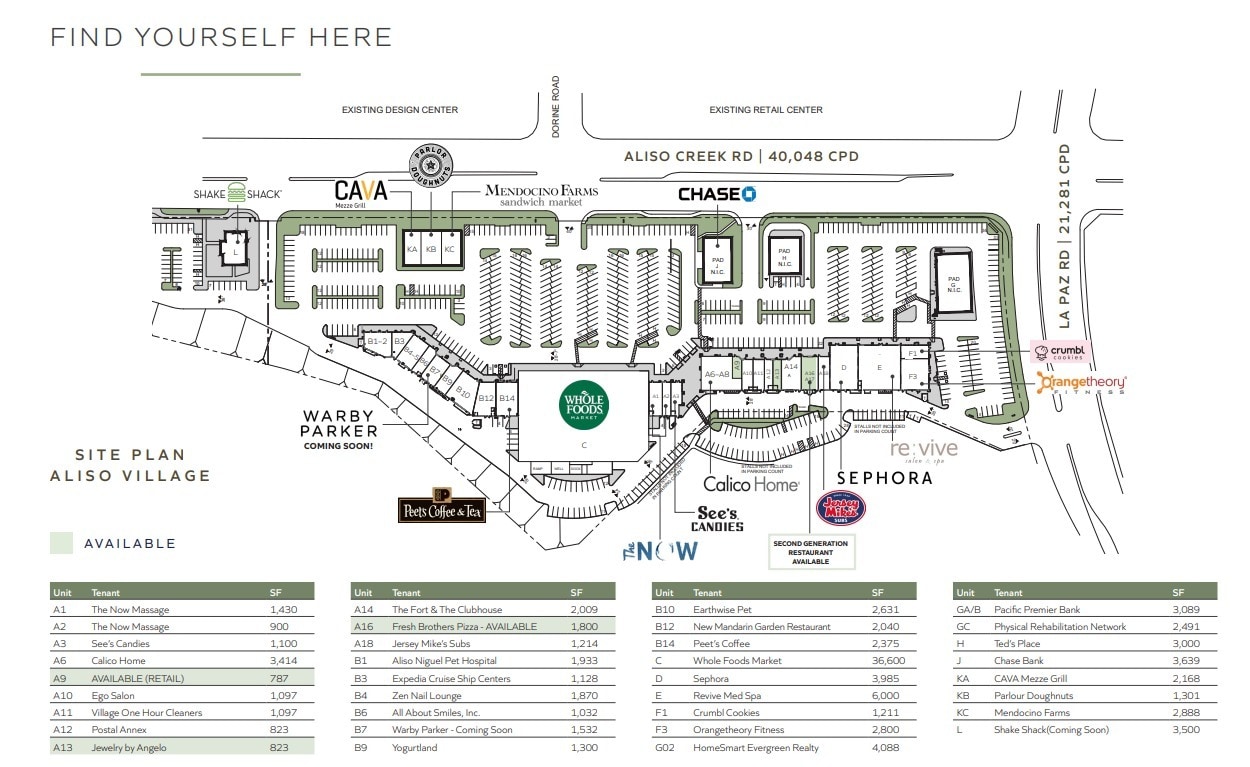 23862-24038 Aliso Creek Rd, Laguna Niguel, CA to rent Site Plan- Image 1 of 1