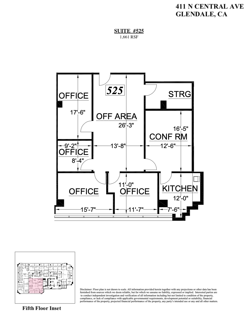 411 N Central Ave, Glendale, CA to rent Floor Plan- Image 1 of 1