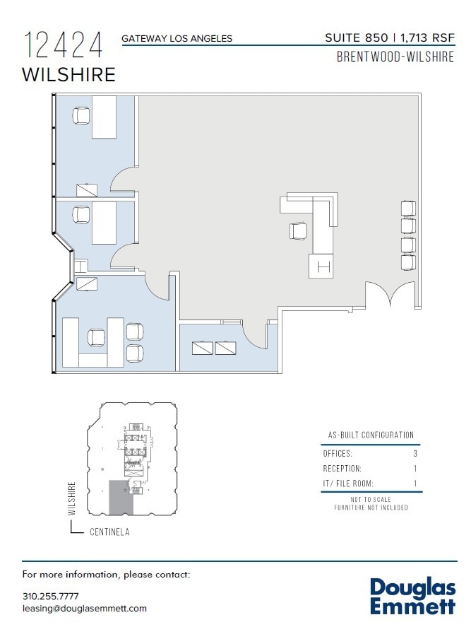 12424 Wilshire Blvd, Los Angeles, CA to rent Floor Plan- Image 1 of 1