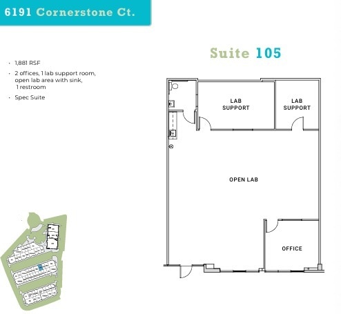 6185 Cornerstone Ct E, San Diego, CA to rent Floor Plan- Image 1 of 1