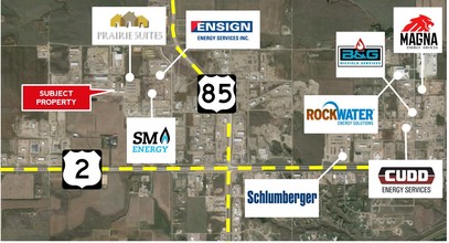 5051 Owan Industrial Park Dr, Williston, ND - aerial  map view