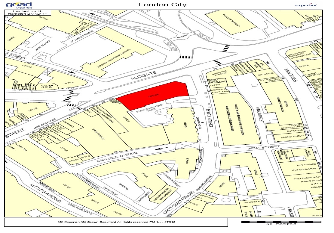 1 Aldgate, London for sale Plat Map- Image 1 of 1