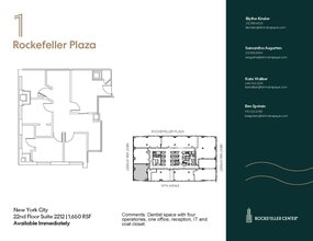 1 Rockefeller Plaza, New York, NY to rent Floor Plan- Image 1 of 12