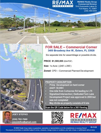 More details for 3400 Broadway, Estero, FL - Land for Sale